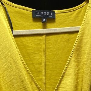Eloquii Yellow V-Neck Top